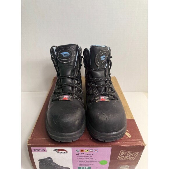 025 Avenger Boots Black/Blue-US 7.5 Womens - Picture 3 of 5